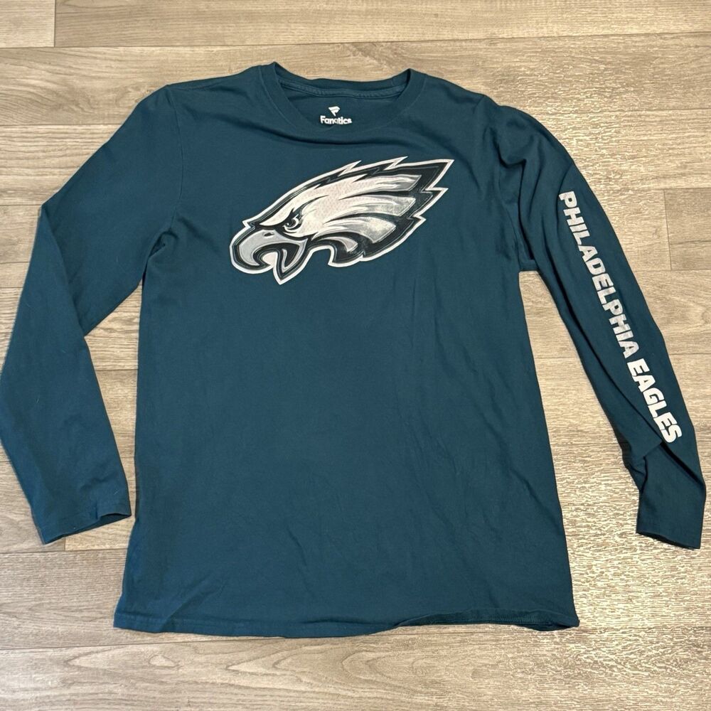Philadelphia Eagles Fanatics Long Sleeve Shirt Men's Medium Green NFL